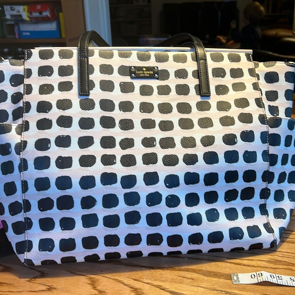 kate spade Black and White Polka Dot Tote